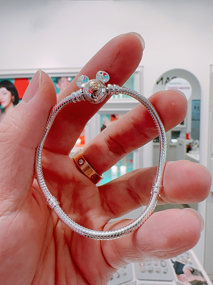 Pandora  100th Anniversary Moments Snake Chain Bracelet