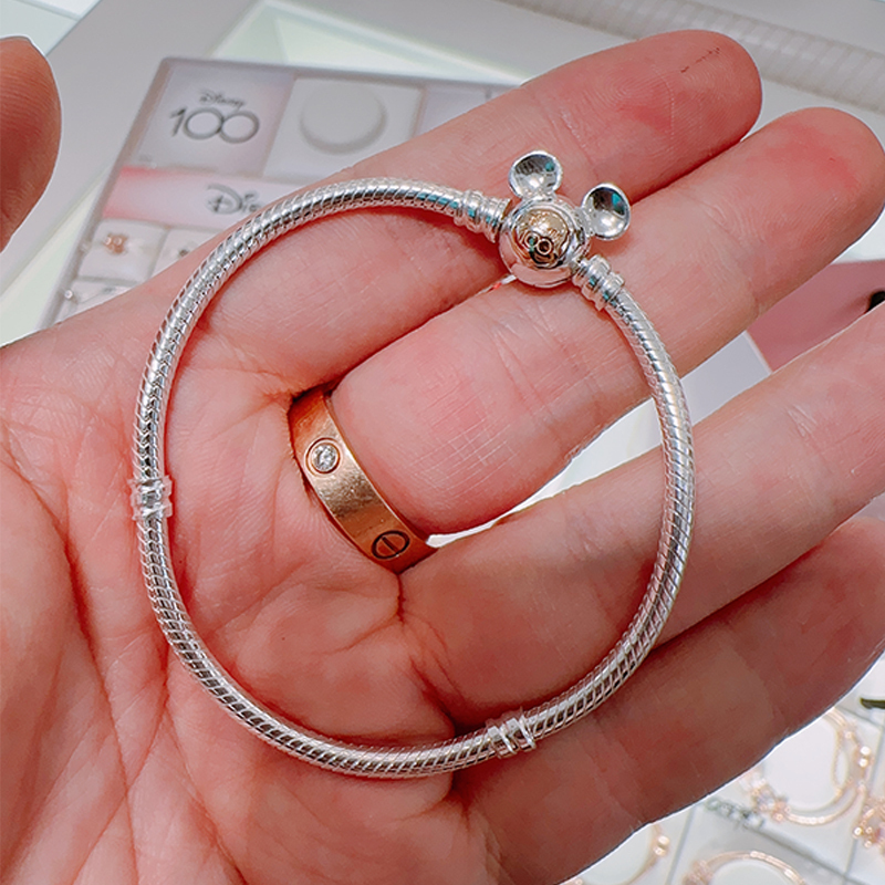 Pandora  100th Anniversary Moments Snake Chain Bracelet