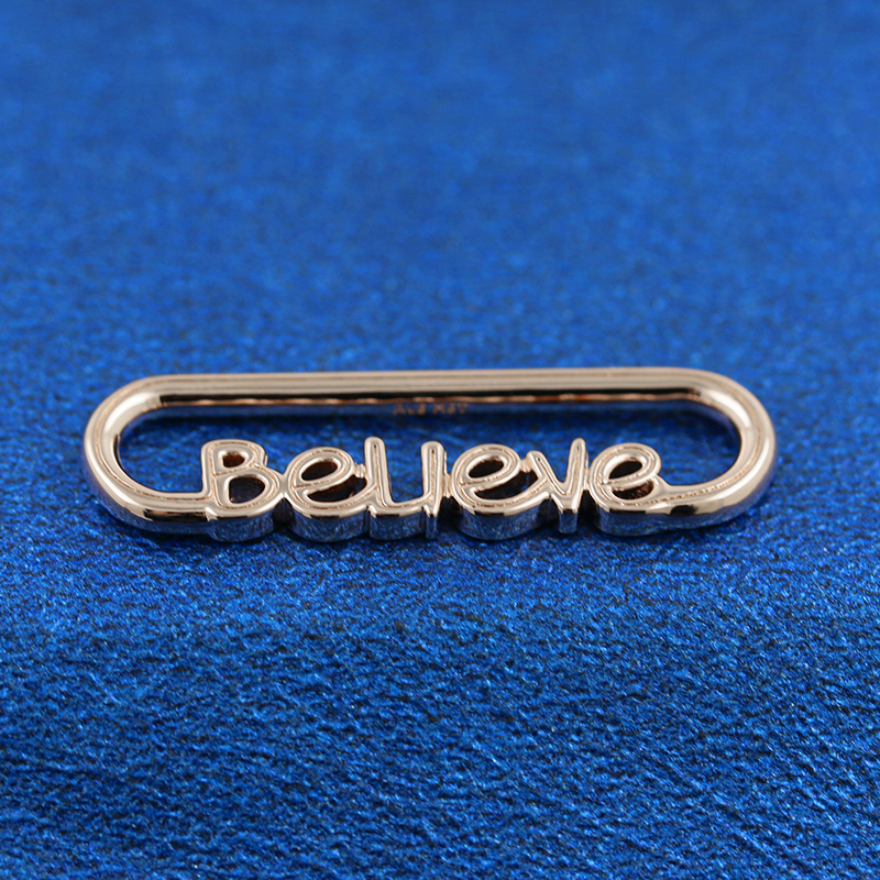 Rose Gold PANDORA Me Styling BELIEVE Word Link Charm