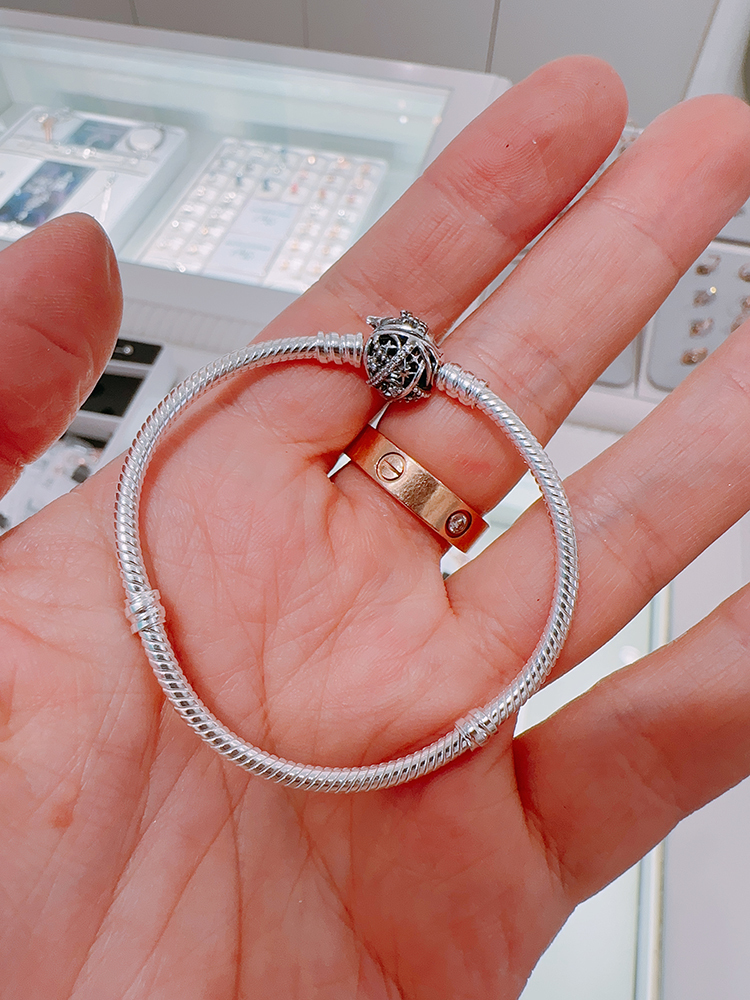 PANDORA 925 Tinker Bell Chain Charm Bracelet