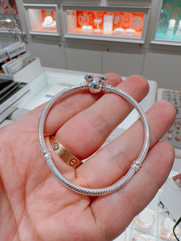 Pandora  100th Anniversary Moments Snake Chain Bracelet