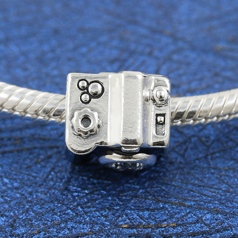 Pandora Sentimental Snapshots Camera Charm, CZ &Black Enamel