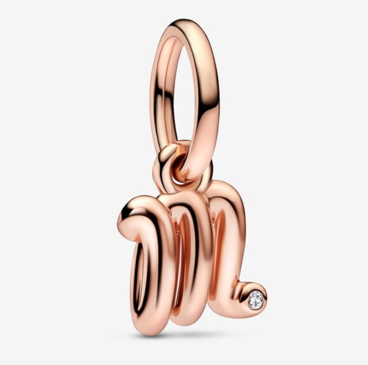 Pandora Moments Letter m Script Alphabet kirjainkoru hela