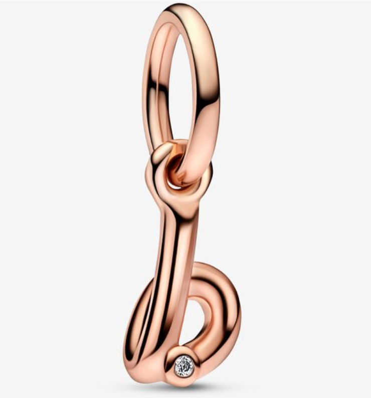 Pandora Moments Letter b Script Alphabet kirjainkoru hela