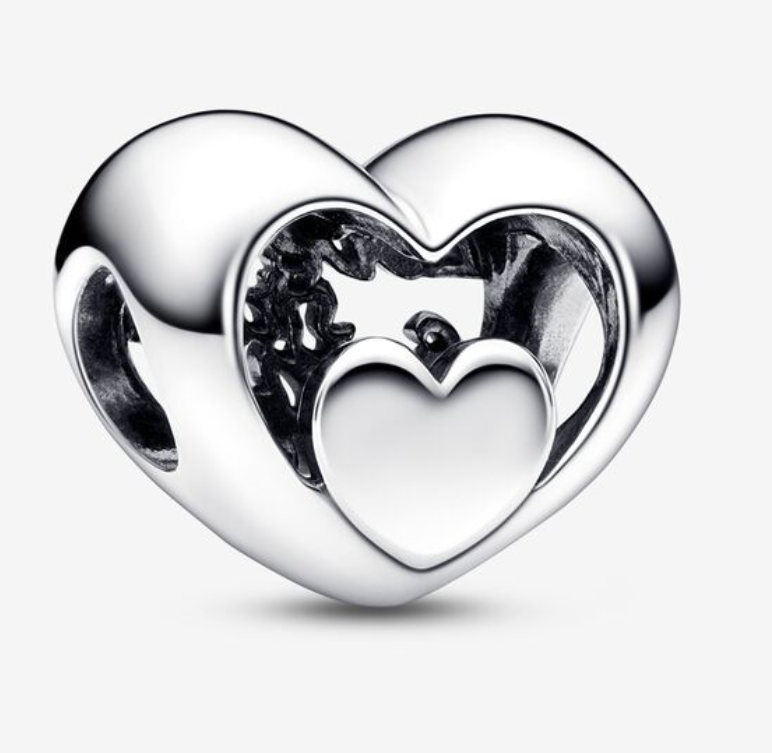 Pandora Moments Openwork Heart & Script hela