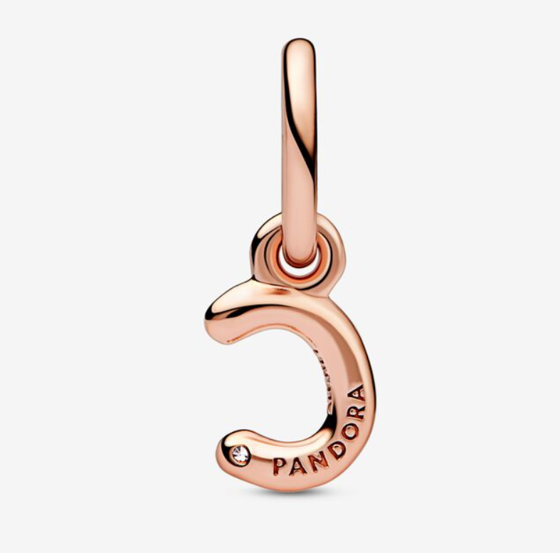 Pandora Moments Letter c Script Alphabet kirjainkoru hela