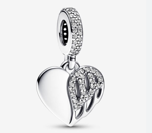 Pandora Moments Heart & Angel Dangle Charm
