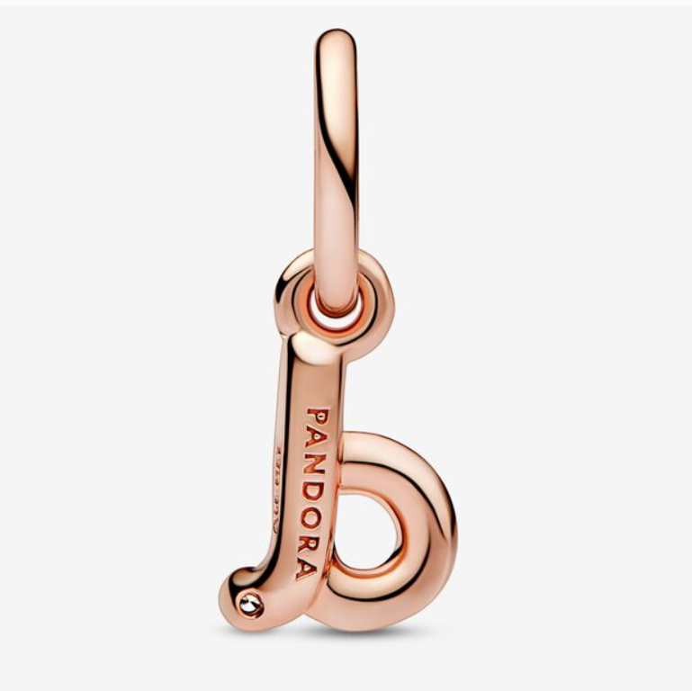 Pandora Moments Letter d Script Alphabet kirjainkoru hela