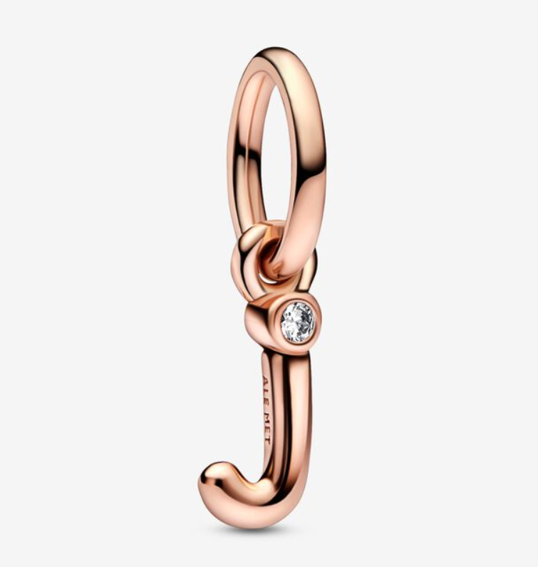 Pandora Moments Letter j Script Alphabet kirjainkoru hela