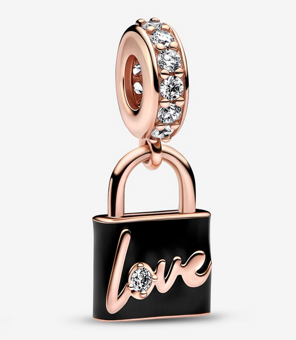 Pandora Rose Gold Love Padlock Dangle Charm