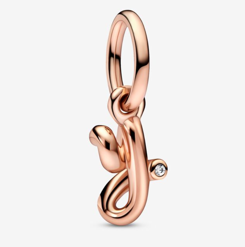 Pandora Moments Letter y Script Alphabet kirjainkoru hela