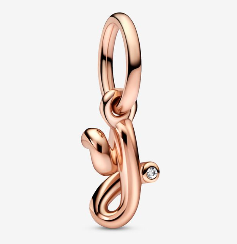 Pandora Moments Letter y Script Alphabet kirjainkoru hela