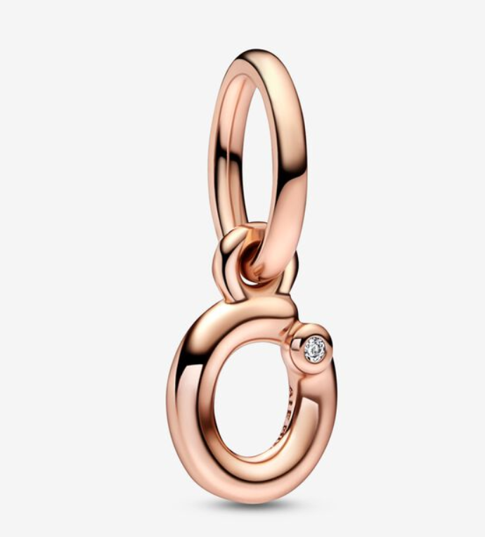 Pandora Moments Letter o Script Alphabet kirjainkoru hela