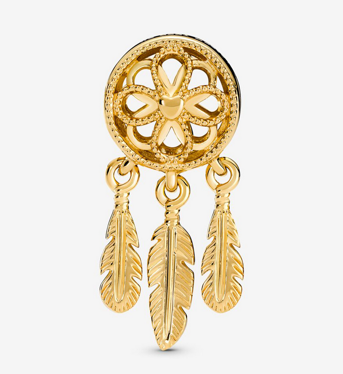 PANDORA Jewellery Charm Dreamcatcher Gold