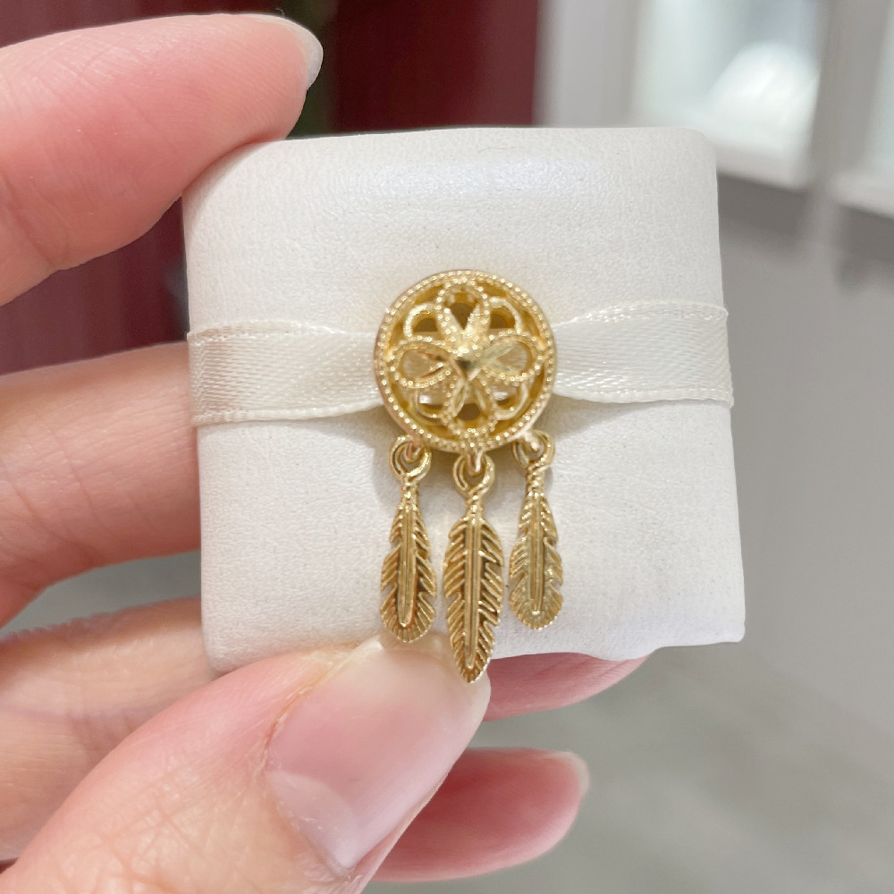 PANDORA Jewellery Charm Dreamcatcher Gold