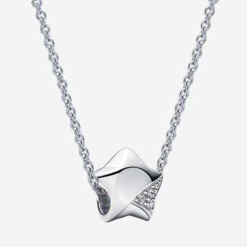 Pandora Sterling Silver Lucky Star Guardian Planet  Charm Necklace-60 ALE S925