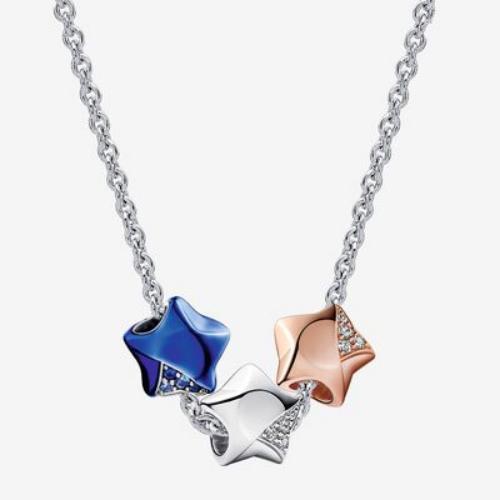 Pandora Lucky Star Guardian Planet  Charm Set Necklace-60