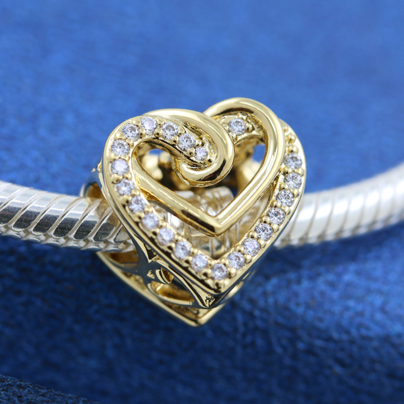 Pandora Sparkling Entwined Hearts Charm