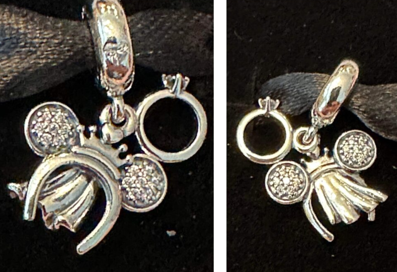PANDORA ALE S925 bride love  charm  Mickey Ears Dangle Charm
