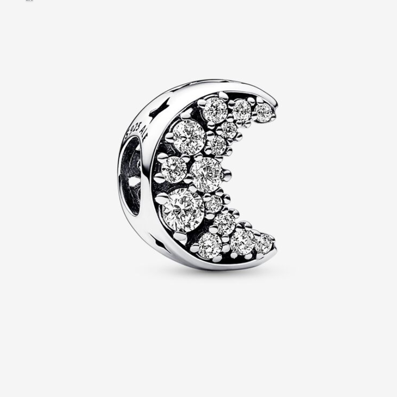 Pandora Sparkling Crescent Moon Necklace-45cm
