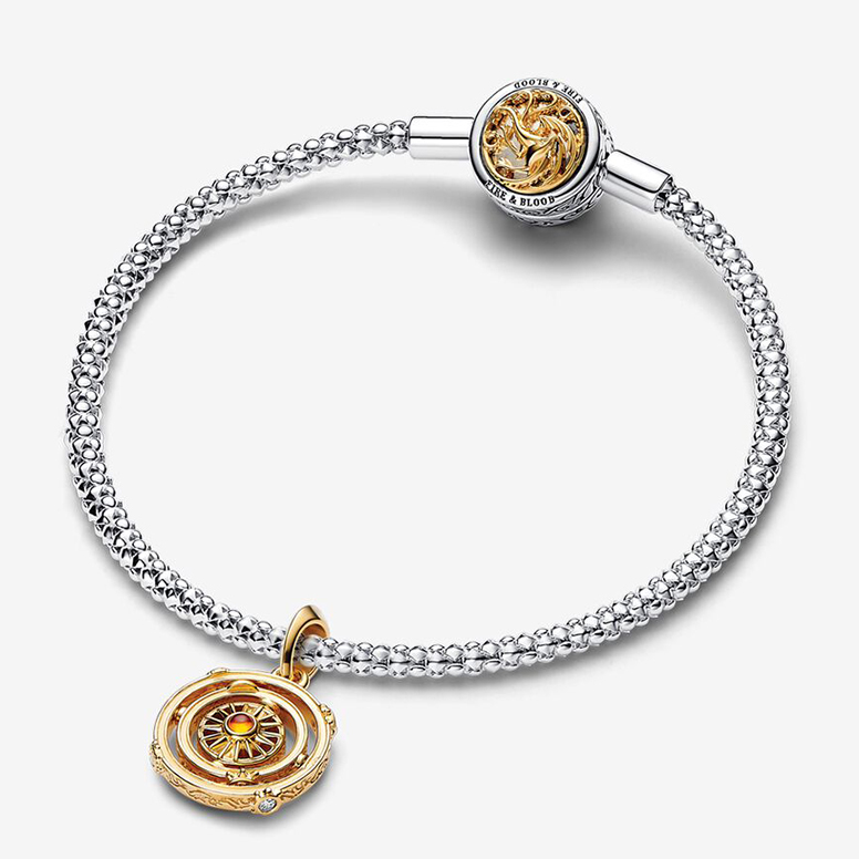 Pandora Game of Thrones House Sigil bracelet Spinning Astrolabe Dangle Charm SET ALE