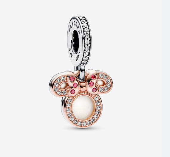 Pandora Moments  Minnie Mouse Silhouette Double Dangle Charm