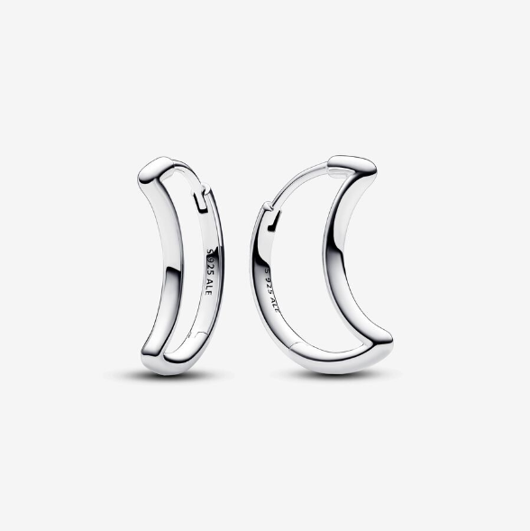 Pandora  Moon Hoop Earrings Silver ale s925