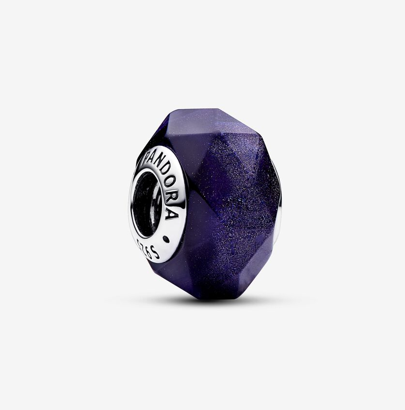 Pandora Moments Faceted Blue Murano Glass Charm ale s925