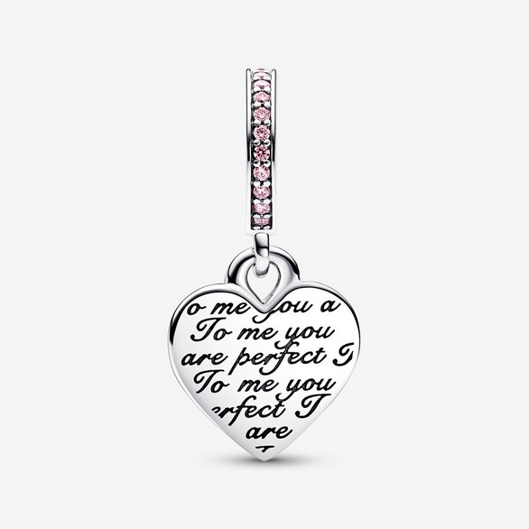 Pandora Moments Two-tone Infinity Heart Double Dangle Charm