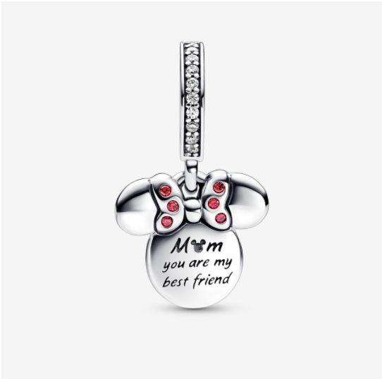 Pandora Moments  Minnie Mouse Silhouette Double Dangle Charm