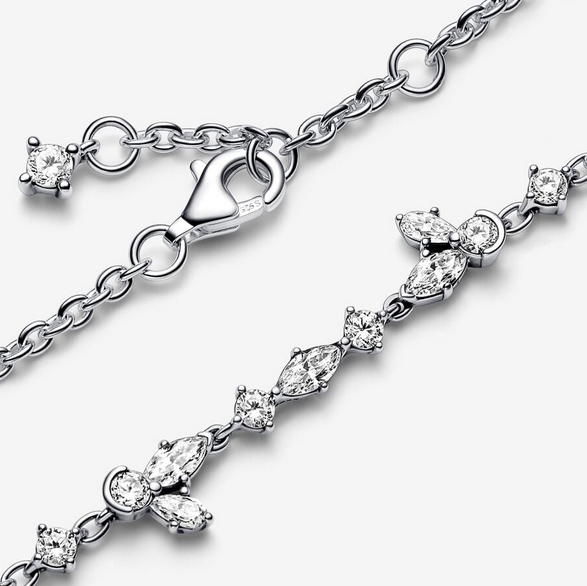 Pandora Moments Sparkling Herbarium Cluster Chain Bracelet