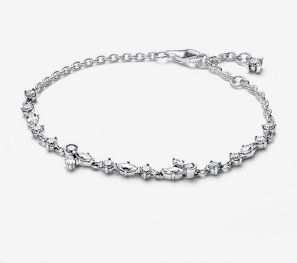 Pandora Moments Sparkling Herbarium Cluster Chain Bracelet