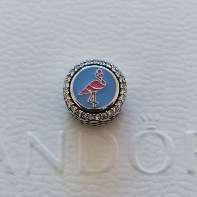 Pandora Miami Florida Travel Destinations Double Sided Charm Mix Enamel Clear Cubic zirconia