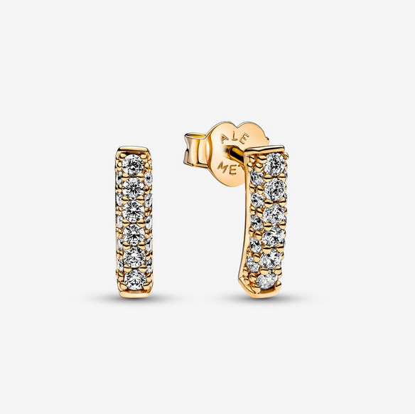 Pandora Timeless Pavé Single-row Bar Stud Earrings