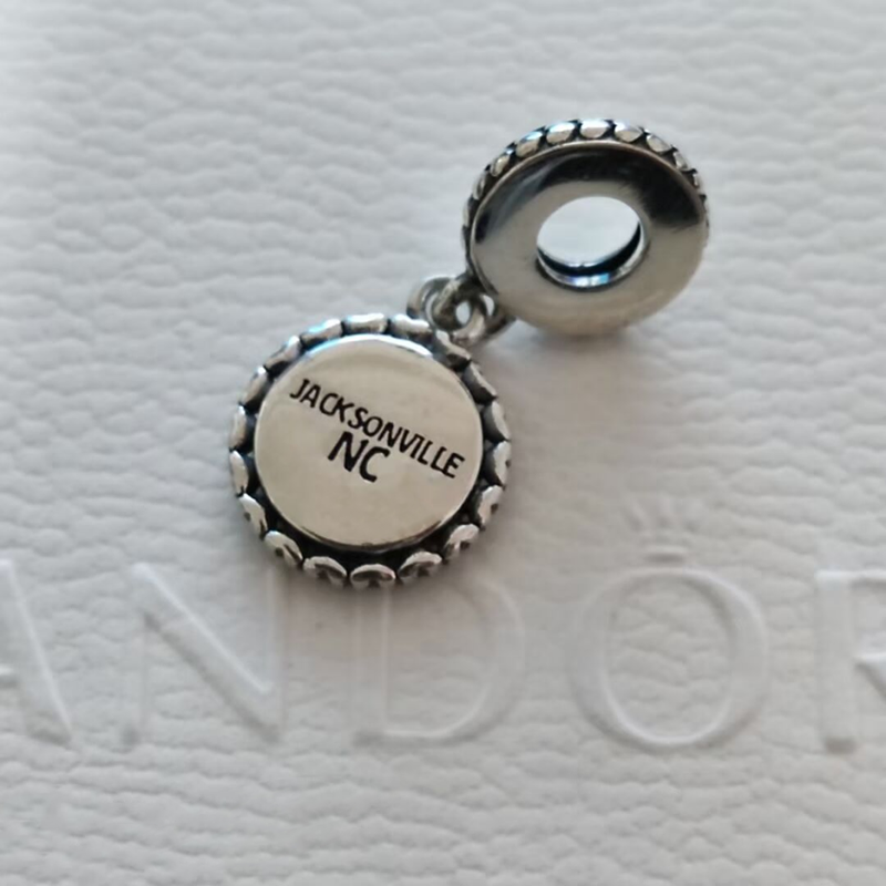 PANDORA Charm Sterling Silver ALE S925 Jacksonville , NC Travel Destination Dangle