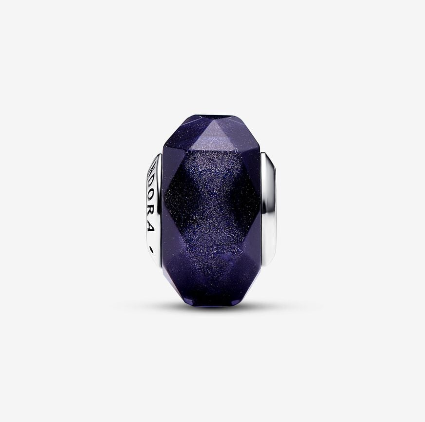 Pandora Moments Faceted Blue Murano Glass Charm ale s925