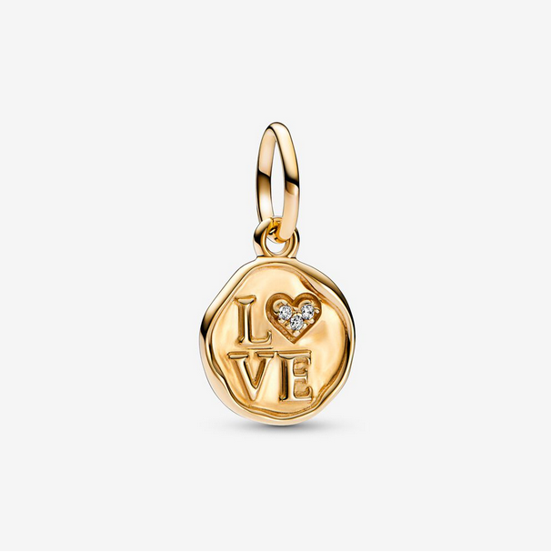 Pandora Sparkling Love Stamp Dangle Charm   Gift Bag