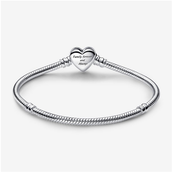 Pandora Moments Sparkling Infinity Heart Clasp Snake Chain Bracelet