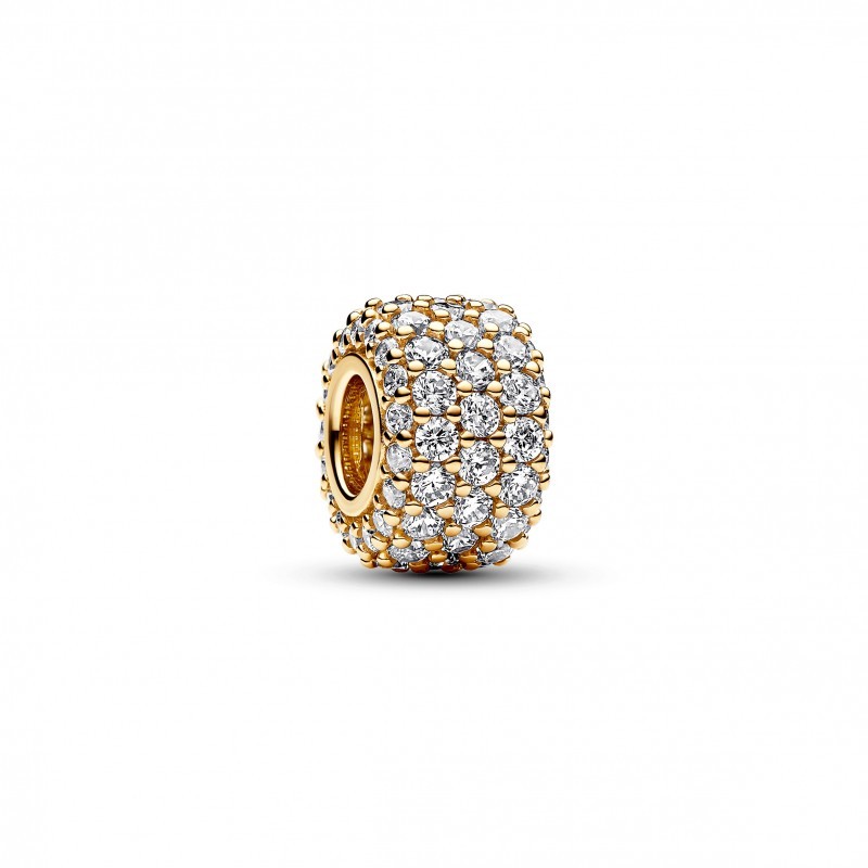 Pandora Moments Sparkling Pavé Triple-row Gold Charm