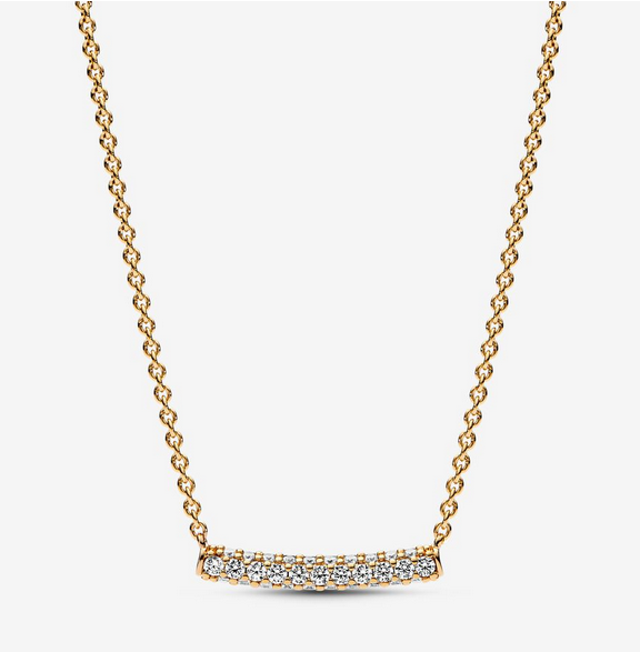 Pandora Timeless Pavé Single-row Bar Collier Necklace