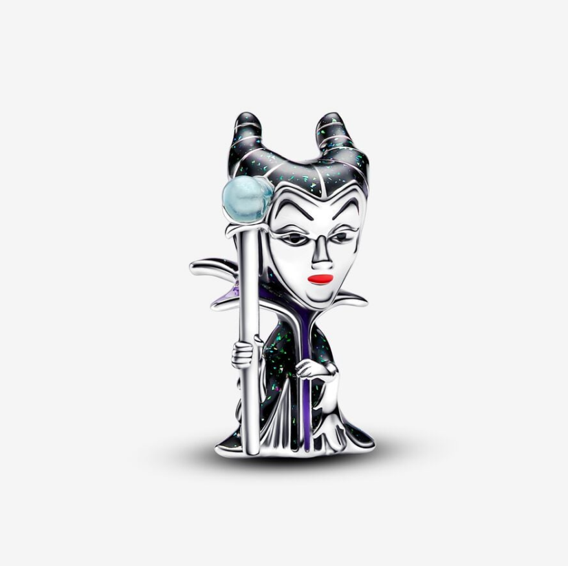 Pandora  Villains Maleficent Charm with pouch Sterling Silver