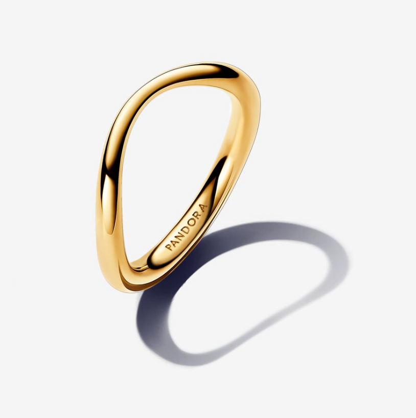 PANDORA ESSENCE Gold Organically Shaped Band Ring