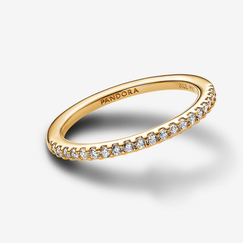 Pandora Sparkling Band Gold Ring