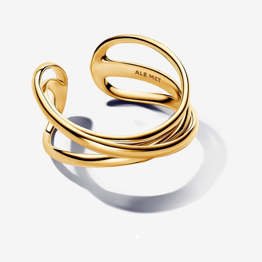 PANDORA Organically Shaped Triple Band Open Ring