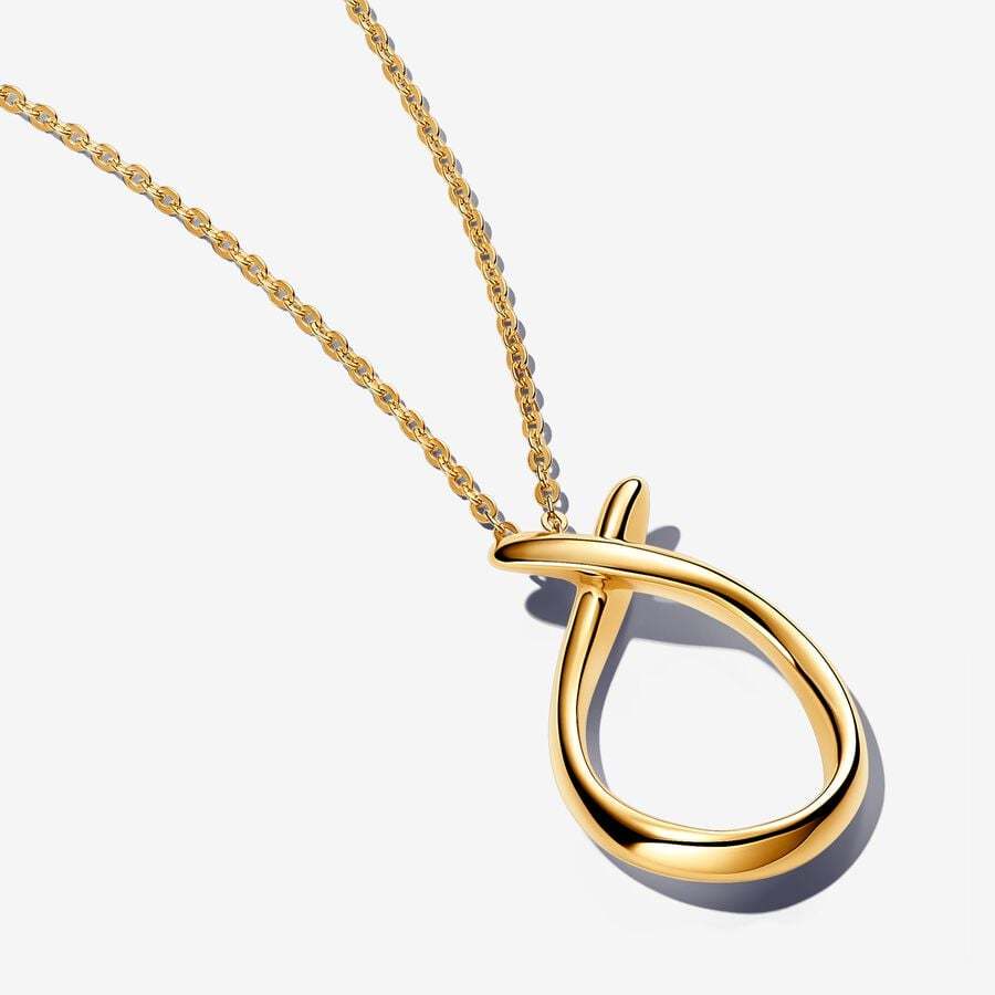 Pandora Organically Shaped Pendant Necklace