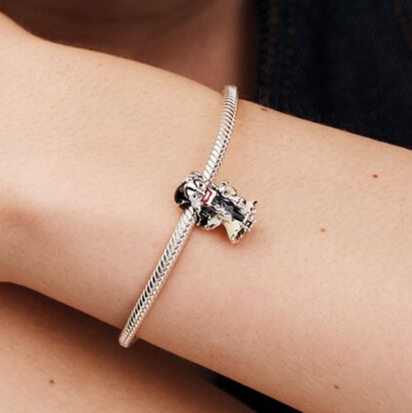Pandora  Villains Cruella De Vil Charm with pouch Sterling Silver
