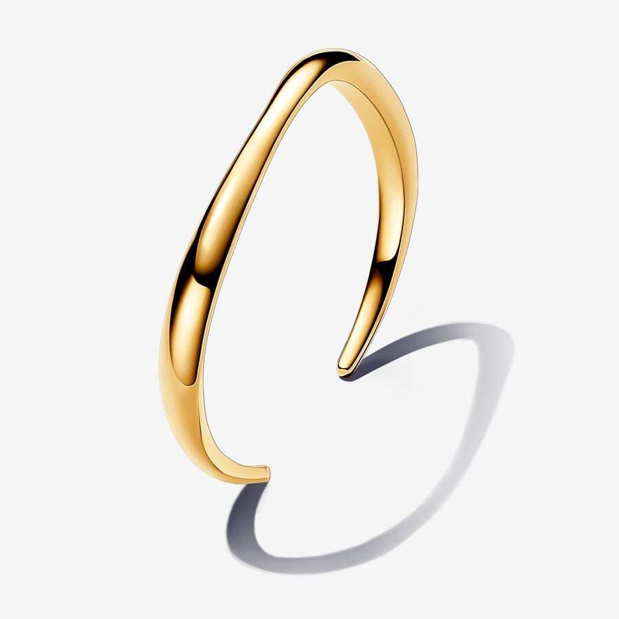 Pandora Women's Gold Organically Shaped Open Bangle