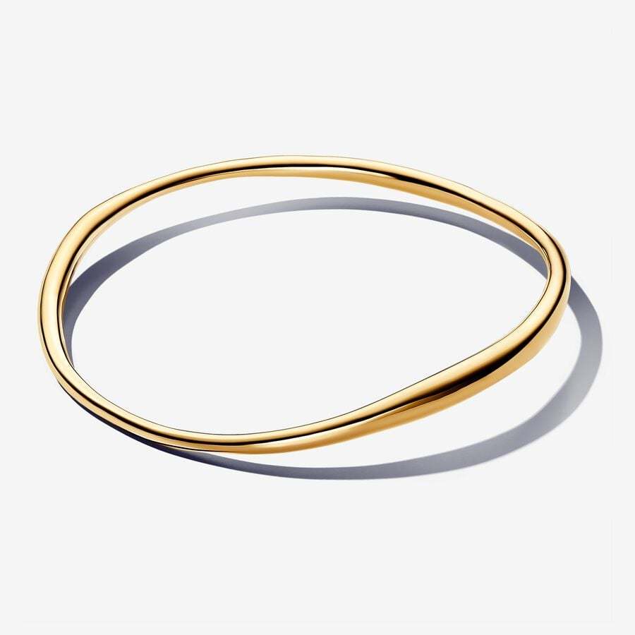 PANDORA Essence Gold Bracelet Jonc de Forme Organique