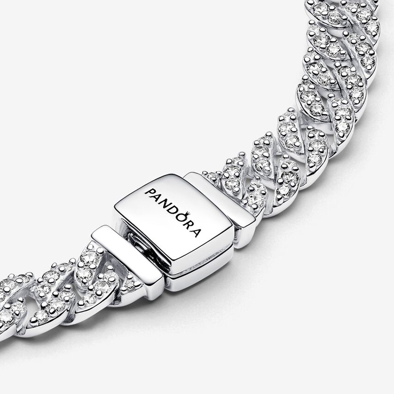Pandora Timeless Pavé Chain Silver Bracelet ALE S925