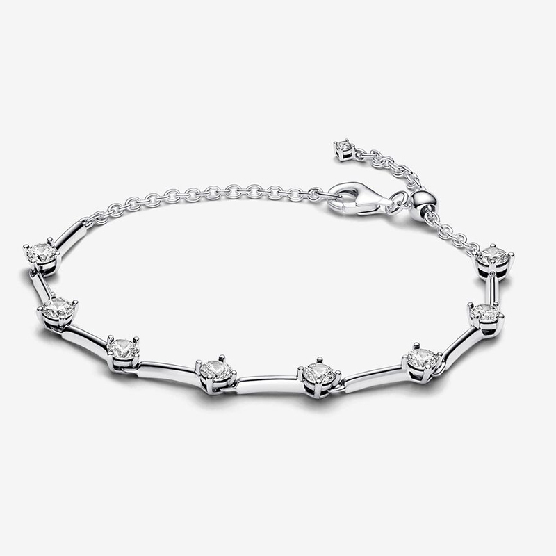 Pandora Sparkling Pavé Bars Tennis Bracelet Charm 925 Sterling Silver  Gift bag